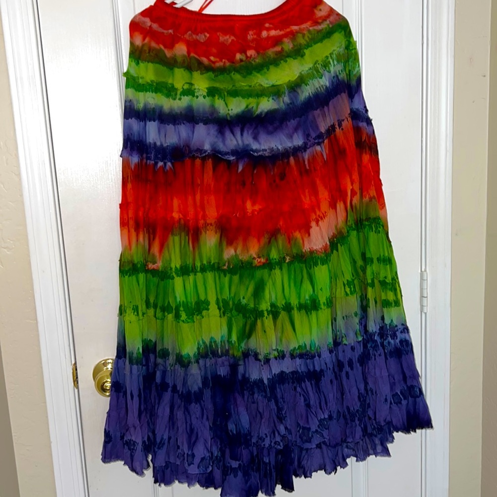 Solitaire LoS Angeles Large Tie-dyed skirt Full Maxi
